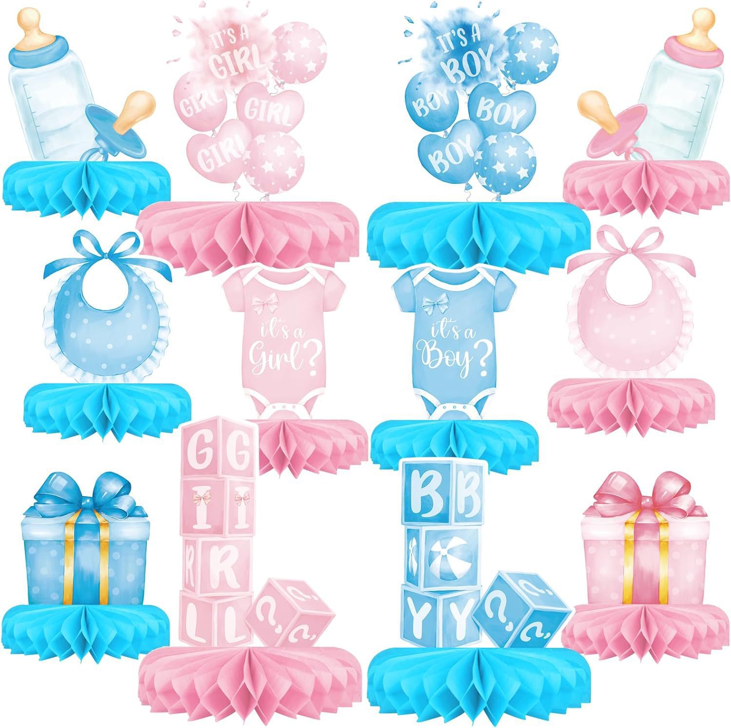 12PCS/Set Gender Reveal Honeyc - Tablet Accessories Kit ulasan dan harga