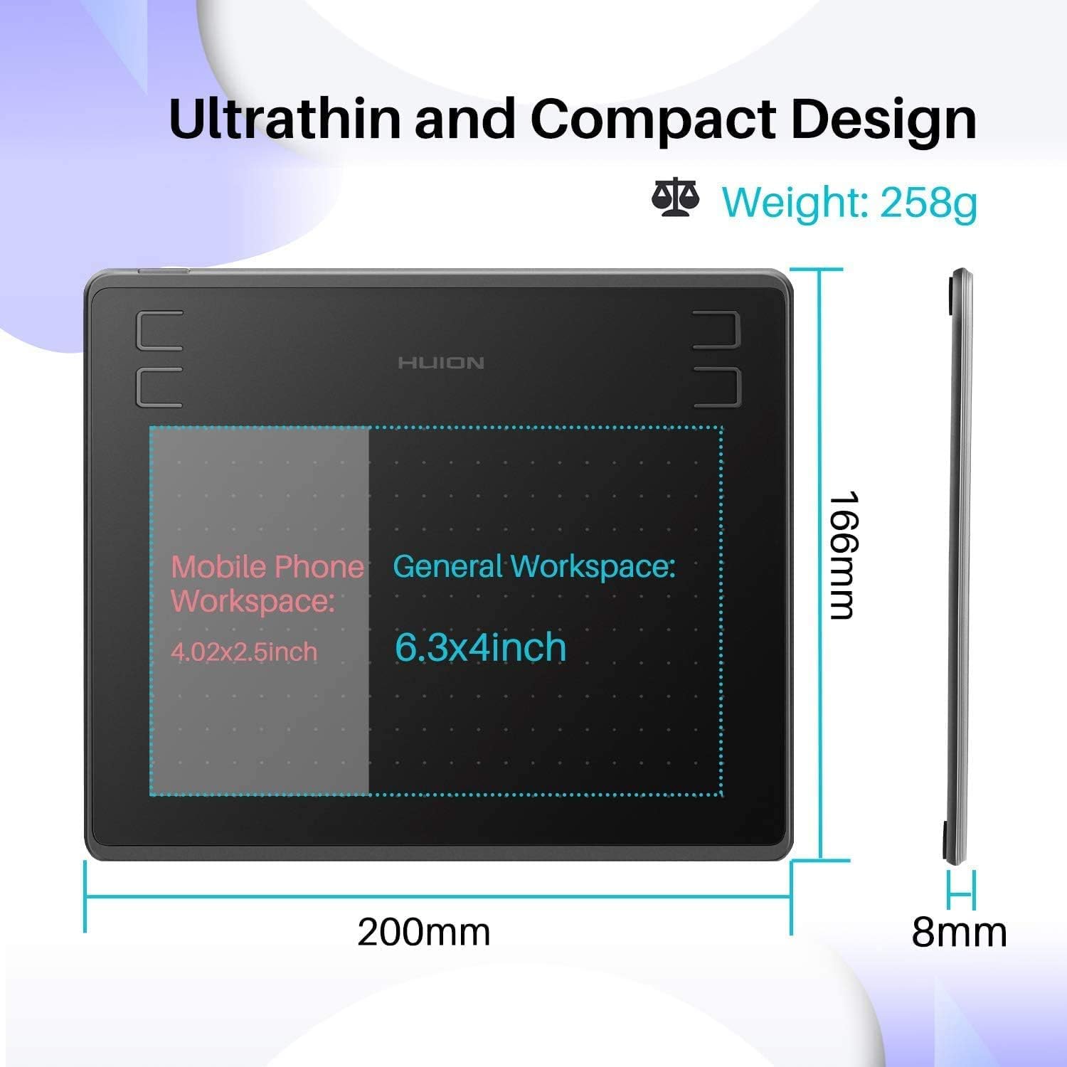 HUION HS64 Graphic Tablet 6Inc - Huion Tablet Accessories ulasan dan harga