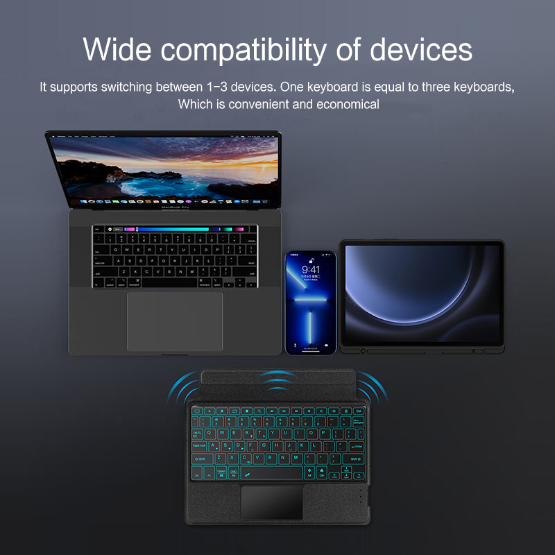 Magic Keyboard Case For Samsun - Samsung Tablet S9 Accessories ulasan dan harga