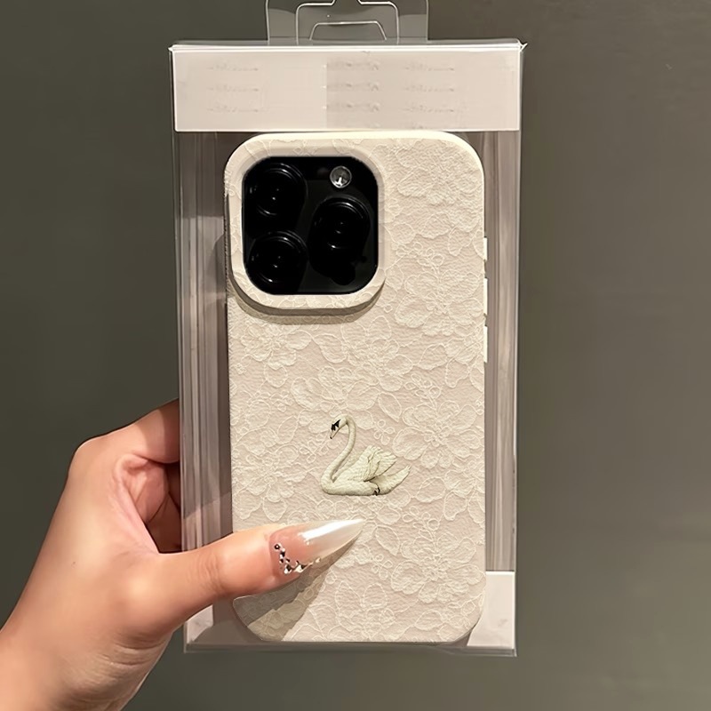 Lace Swan Pattern Lychee Textu - Apple Iphone 15 ulasan dan harga