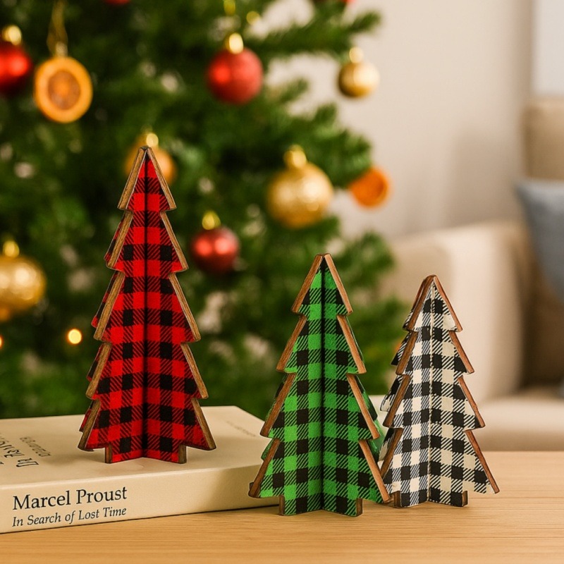 3 Pieces Christmas Decor Plaid - Tablet Accessories Kit ulasan dan harga