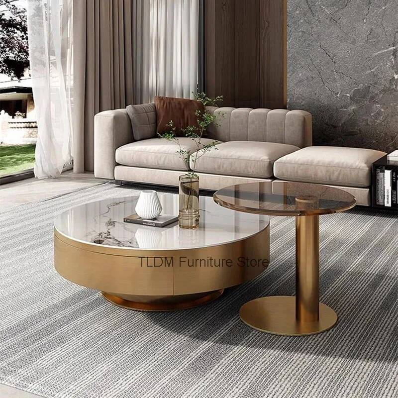 Round Clear Coffee Table Simpl - Unique Table Accessories ulasan dan harga