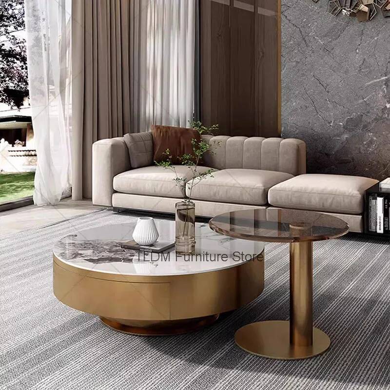Round Clear Coffee Table Simpl - Unique Table Accessories ulasan dan harga